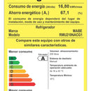 Nevera Convencional 211 Litros Brutos Mabe RMU210NACG1 Color Grafito