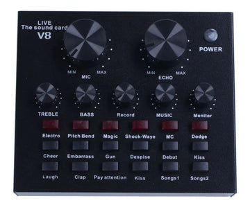 Mini Mezclador Audio En Vivo, Tarjeta De Sonido Externa Usb