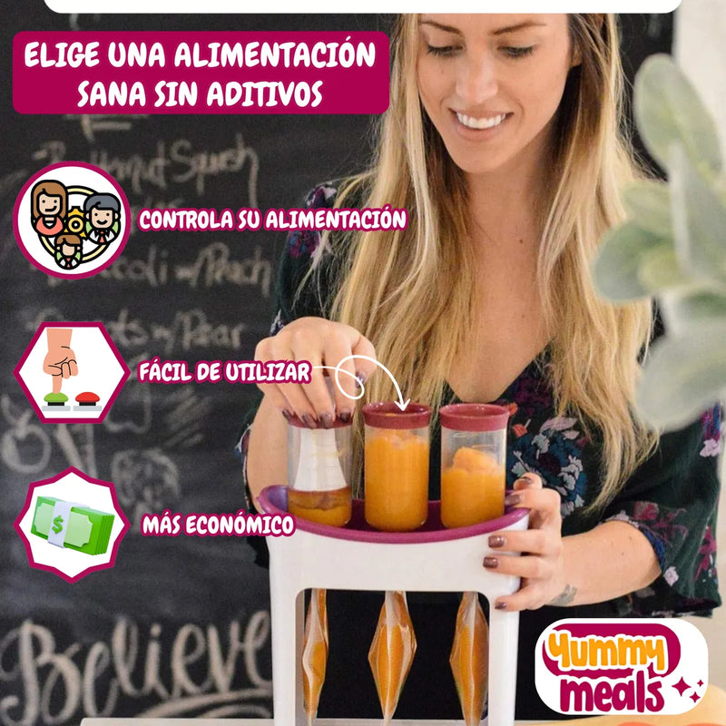 Dispensador De Alimentos Bebe Compota Papilla Squeeze Bolsas