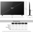 Televisor TCL 55" V6C LED 4K Smart TV Google Negro