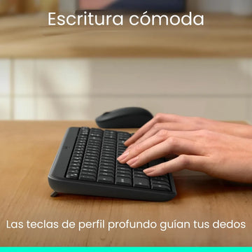 Combo Bluetooth Logitech Mk250, Teclado Y Mouse Compactos Mouse Negro Teclado Negro