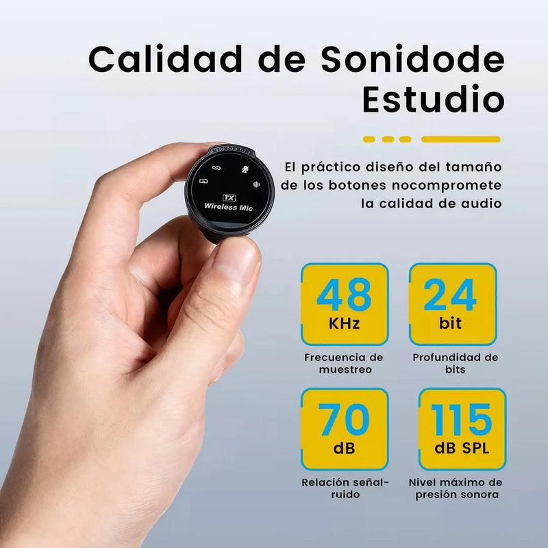 Micrófono Inalámbrico De Solapa Profesional Clip Magnético Para Celular Puerto Usb Tipo C Y Adaptador Para iPhone Lightning, Filtros Antipop, Usb Computadora, Reducción Del Ruido, Estuche De Carga
