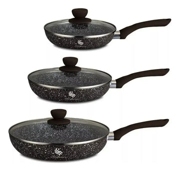 Set 3 Sartenes Antiadherentes Schaffhausen Mármol Negro