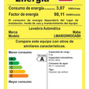 Lavadora Automática Mabe Propela Carga Superior 9 Kg (20 Lb) Gris Oscuro