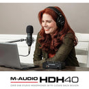 Auriculares De Monitoreo De Estudio M-audio Hdh40 Podcast Y Grabación, Diadema Flexible Y Cable De 2.7 Metros