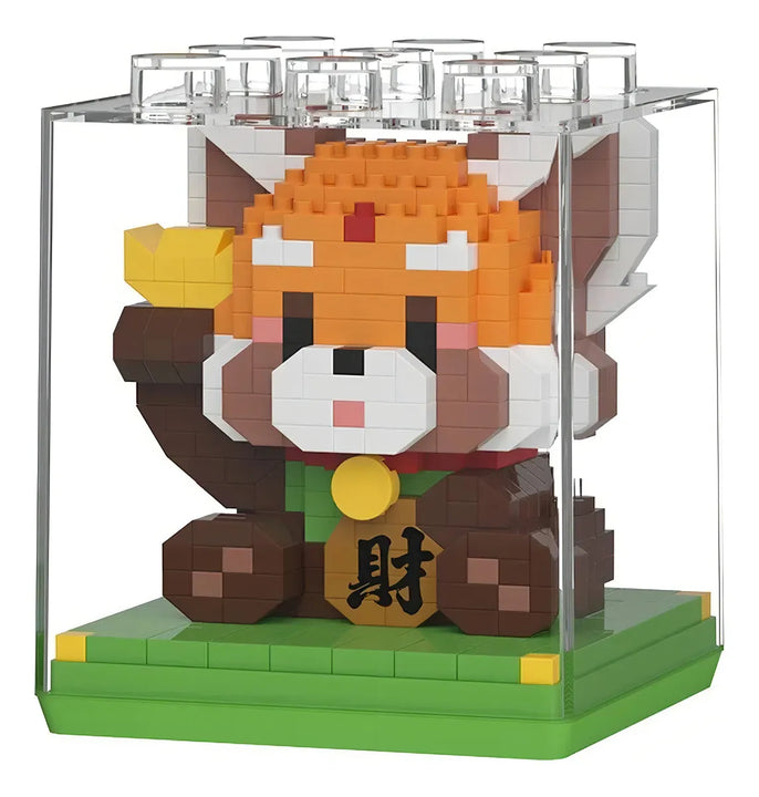 Bloques Armables Niños Adultos Construcción Combo Oso Panda + Gato De La Suerte Cubo Tipo Rompecabezas Didácticos Coleccionables Fichas Pequeñas Creatividad Motricidad Regalo Juego Destrezas