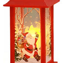 Farol Vela Navideño Rojo Luz Led Navidad Decoración Noel