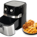 Freidora Aire Air Fryer Multifuncional Kalley Grande 6.3 Lt. Negro/plateado