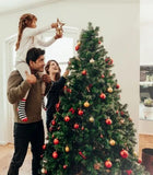 Arbol De Navidad Frondoso De Lujo 210cm Tupido 1110 Ramas Color Verde