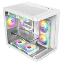 Gabinete Gamer Iceberg Crystal Wave M Blanca Argb 3 Fans Blanco