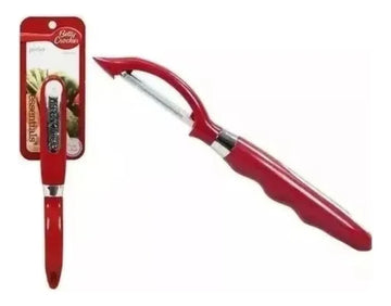 Pelapapas Manual Pelador De Papa Verduras Frutas En Acero Rojo