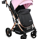 Coche De Bebé Bebesit Gold Lx Tipo Moisés Rosado Chasis Negro