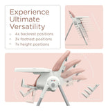 Silla Alta Plegable 3 En 1 Para Bebé 7 Alturas 4 Reclinables