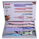 Juego Set Cuchillos Cocina X 6 Piezas Colores
