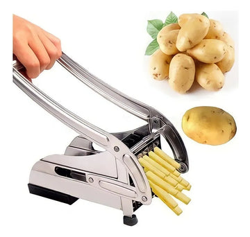 Cortador De Papas Fritas Verduras De Acero Inoxidable Plateado