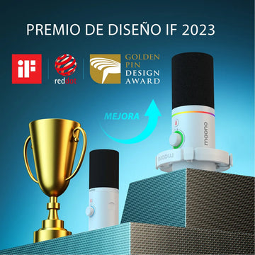 Maono PD200X Micrófono Pc Gamer Rgb Dinamico Usb/xlr Podcast Color Blanco