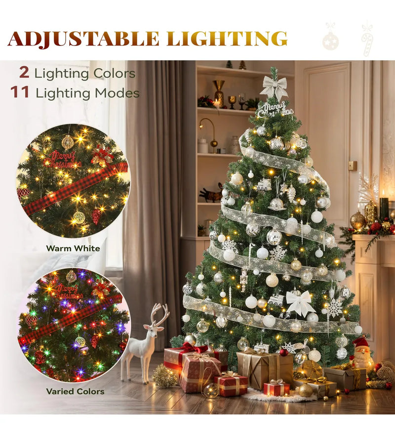 Yitahome Arbol De Navidad Artificial Con Bisagras Verde Prei