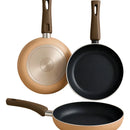 Setx3 Sartenes Tasty(18cms, 20cms, 24cms)en Aluminioprensado Color Beige
