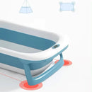 Tina Bañera Bebe Plegable Portatil Termometro Antideslizante Blanco Lisa