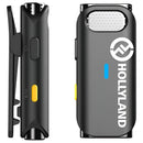 Micrófono inalámbrico Hollyland Lark M1 de doble solapa para teléfonos inteligentes de color negro