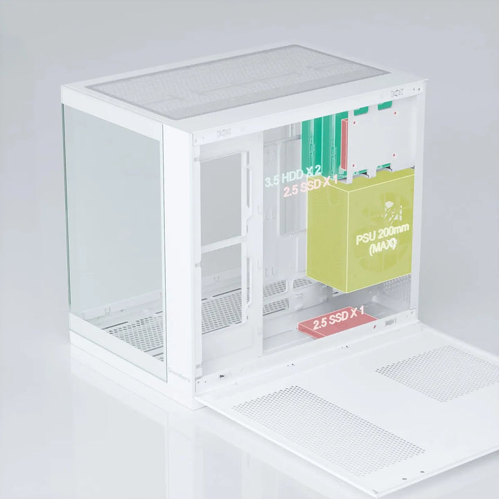 Sevenhero H602 Atx Funda Para Pc Con 5 Ventiladores Argb De