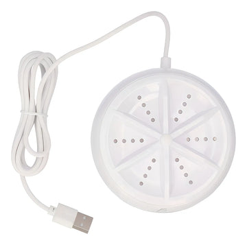 Mini Lavadora Portátil Giratoria Turbina Ultrasónica Viaje C Blanco