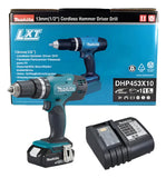 Taladro percutor atornillador inalámbrico de 13mm Makita DHP453X10 + accesorio