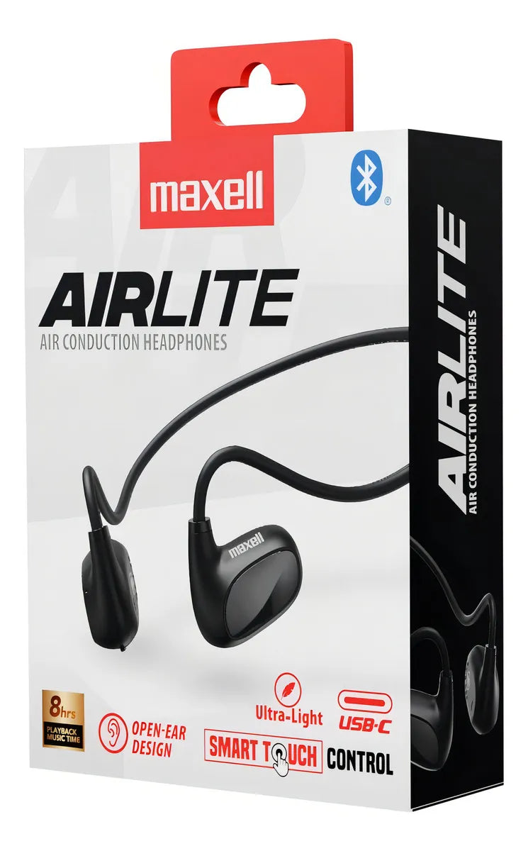 Audífonos Inalámbricos Maxell Bluetooth Air 8 Horas Livianos Negro