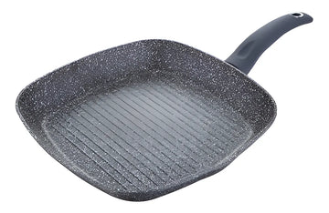 Plancha Para Asar Antiadherente Bernerg Piedra Volcanica Color Gris