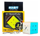 Mini Cubo Rubik Qiyi 3x3x3 Llavero Stickerless Antiestrés
