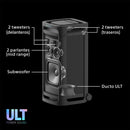 Parlante Bluetooth portátil Sony Ult Tower 9 color Negro