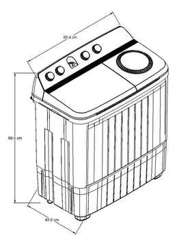 Lavadora Acros 2 Tinas 15 Kg Blanca - Ald1545je Whirlpool Co Blanco/gris