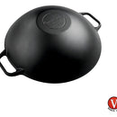 Sarten Wok 14 De Hierro Fundido Esmaltado Victoria Color Negro