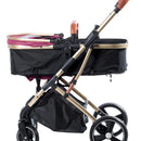 Coche Bebé Moises Plegable Ebaby Color Rosado Chasis Dorado
