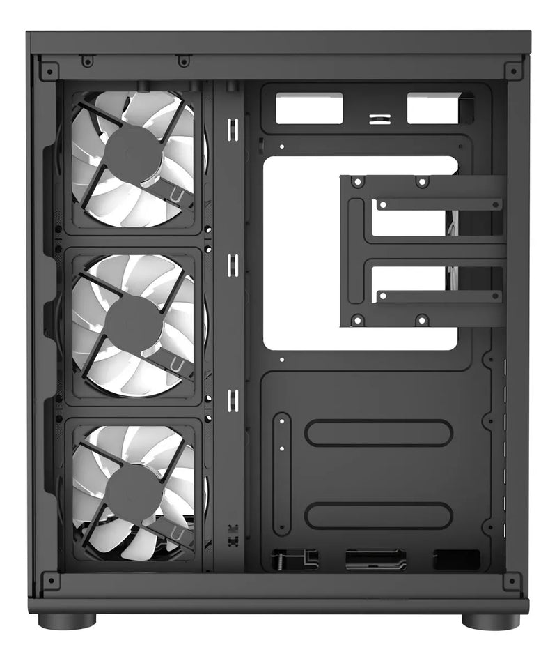 Chasis Gamer Iceberg Crystal Cube S Black Atx 6 Fans Argb Negro