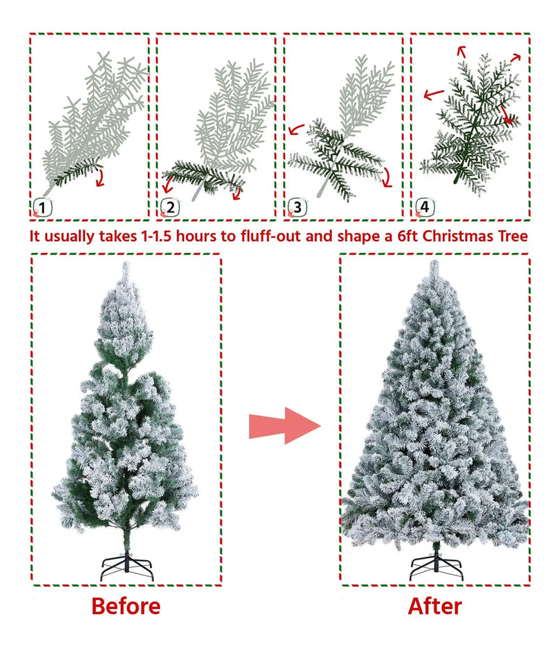 Yaheetech - Arbol De Pino Artificial De Navidad De 6 Pies, F