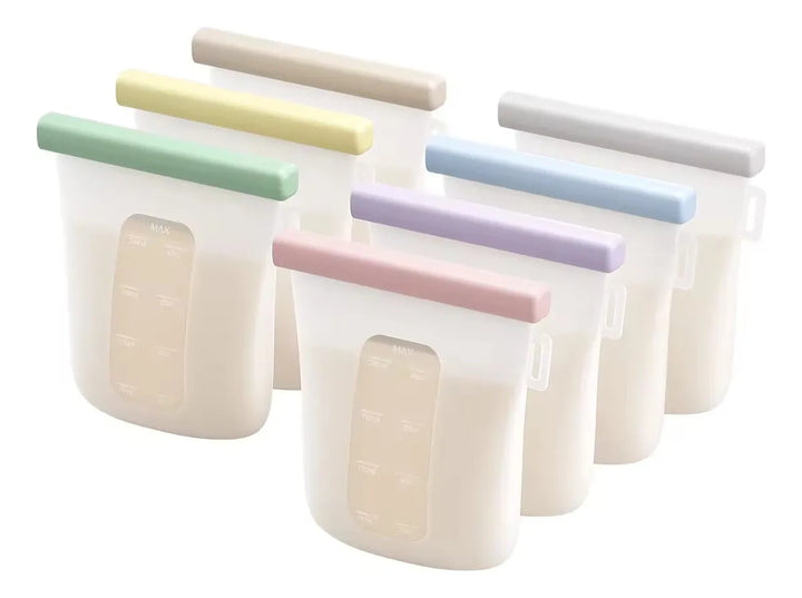 5 Bolsas De Almacenamiento De Leche Materna De Silicona