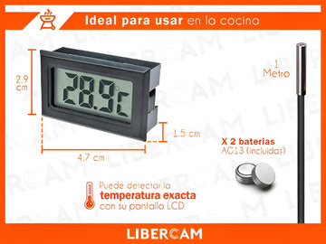 Termómetro Digital Nevera Refrigera Acuario Carro Pilas Imán