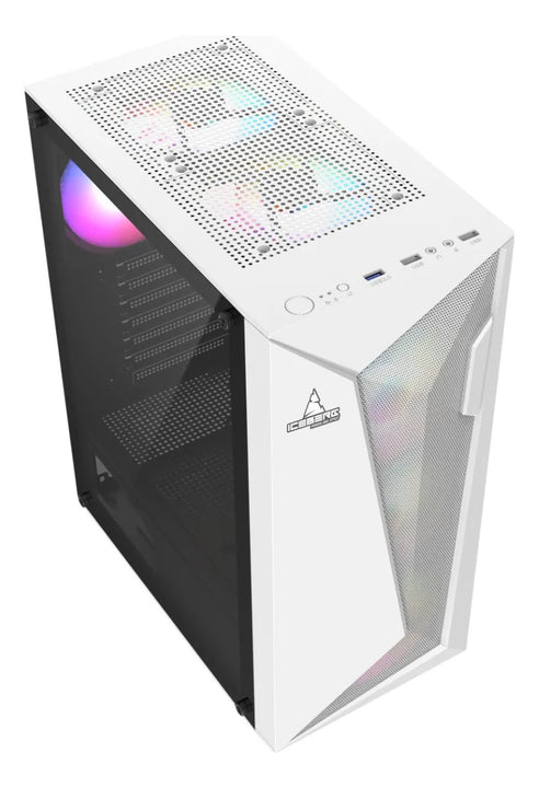 Gabinete Gamer Iceberg Flow D Blanco 4 Ventiladores Argb