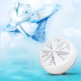 Mini Lavadora Portátil Giratoria Turbina Ultrasónica Viaje C Blanco