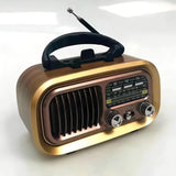 Radio Recargable Bluetooth Am Fm Parlante Usb Retro Mp3 Color Marrón Claro 110