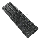 Teclado Genius SlimStar QWERTY Membrana español color negro con luz no