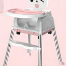Silla Comedor 4 En 1 Bebes Color Rosa Liso
