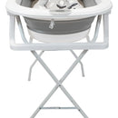 Bañera Plegable Con Soporte Y Cojín Stand Happy Baby Color Gris