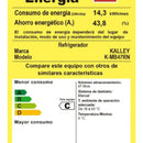 Minibar Marca Kalley Frost De 47 Litros Modelo K Mb47rn Negro
