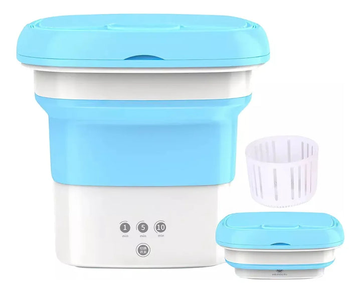 Lavadora Portátil Viajera Multifuncional Eléctrica Azul Azul Cielo