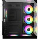 Chasis Gamer Iceberg Crystal Cube S Black Atx 6 Fans Argb Negro