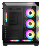 Chasis Gamer Iceberg Crystal Cube S Black Atx 6 Fans Argb Negro
