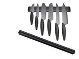 Soporte Para Cuchillos Tijeras Imán Riel Magnético 55 Cm Negro