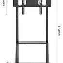 Soporte Pedestal Ruedas 32 A 70/max 50kg Tv Móvil Carrito Color Negro